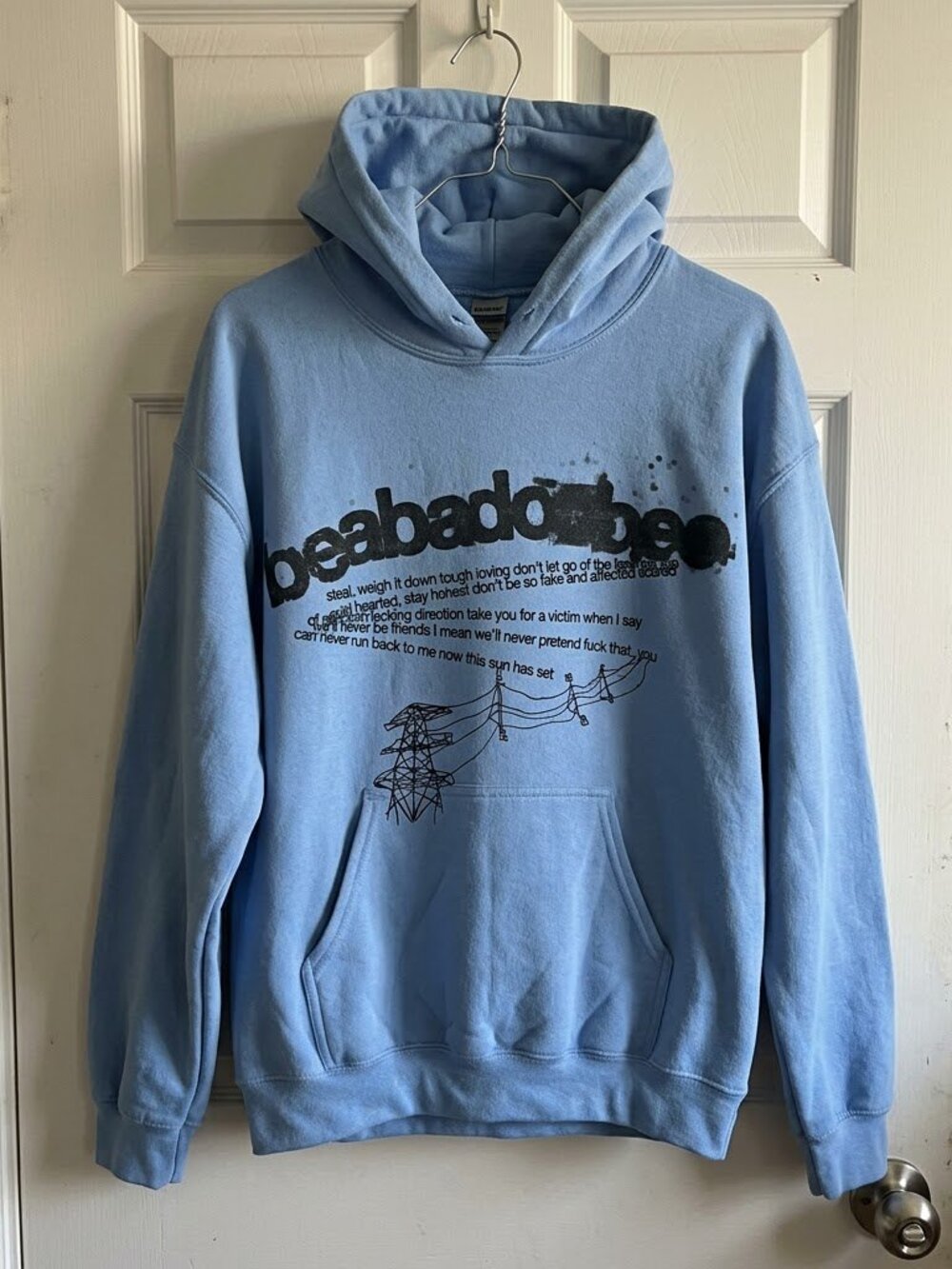 Beabadoobee Powerlines Tour Hoodie CAROLINA BLUE